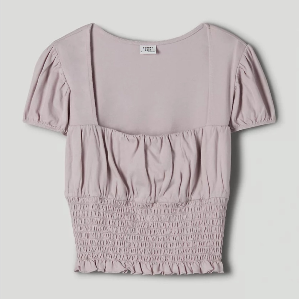 Aritzia Sunday Best | Luma T-Shirt Smocked